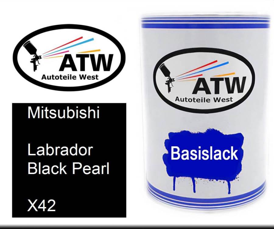 Mitsubishi, Labrador Black Pearl, X42: 500ml Lackdose, von ATW Autoteile West.